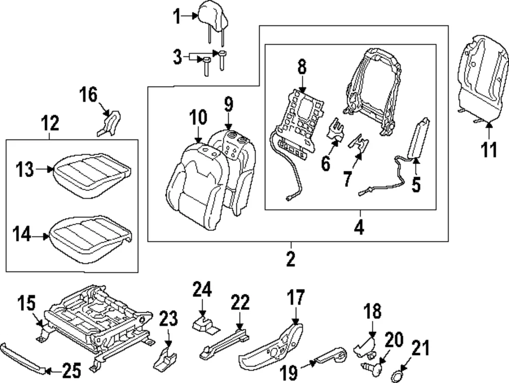 Seat Back Frame - Kia (88310-S9500)