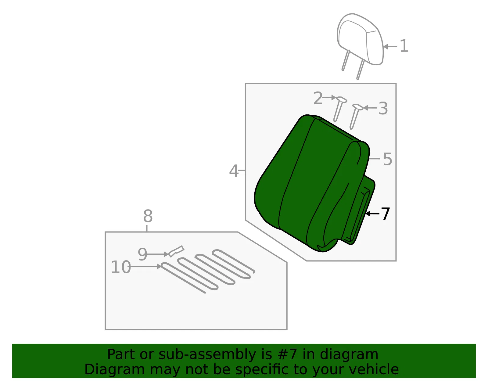 Seat Back Panel - Kia (88330-1F030EZ) - view 2