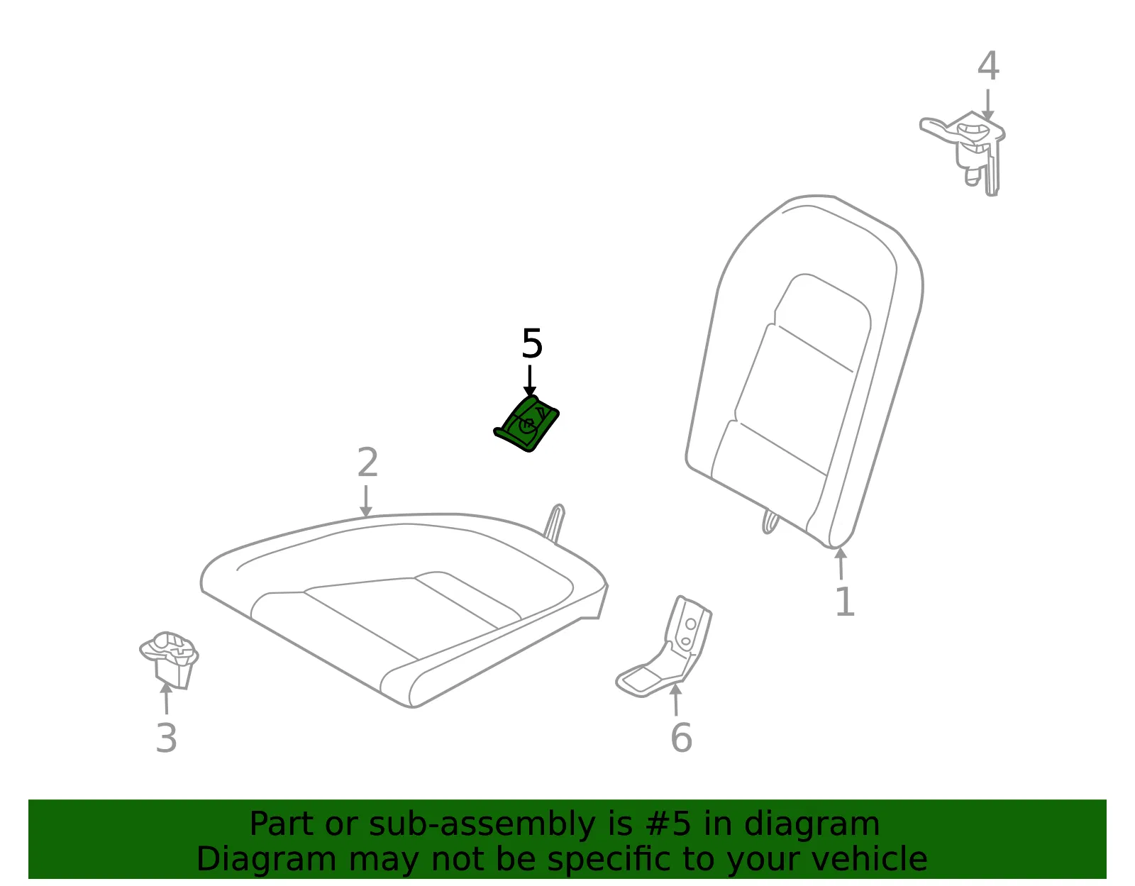 Seat Belt Lap And Shoulder Belt Bracket - Nissan (88342-JF00A) - view 2