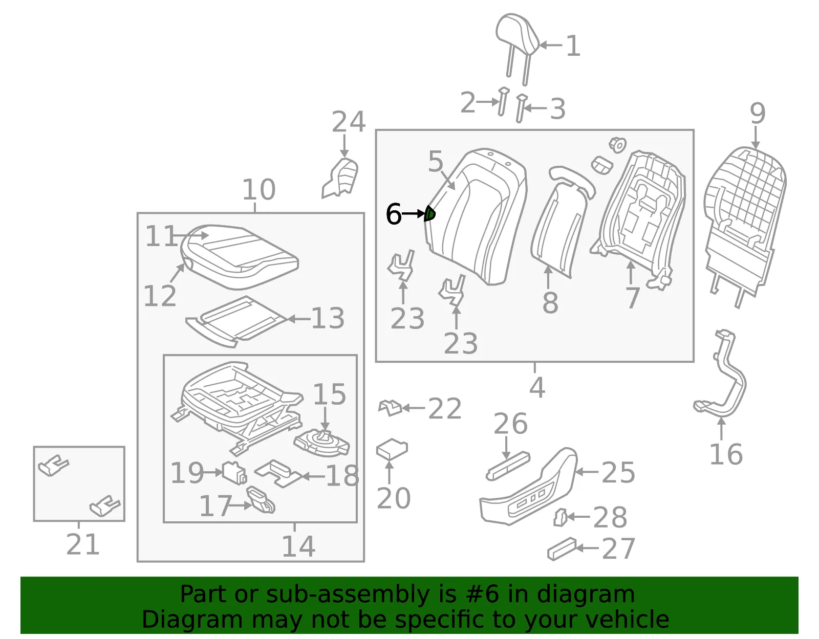 Seat Back Pad - Kia (88350-2T710) - view 2