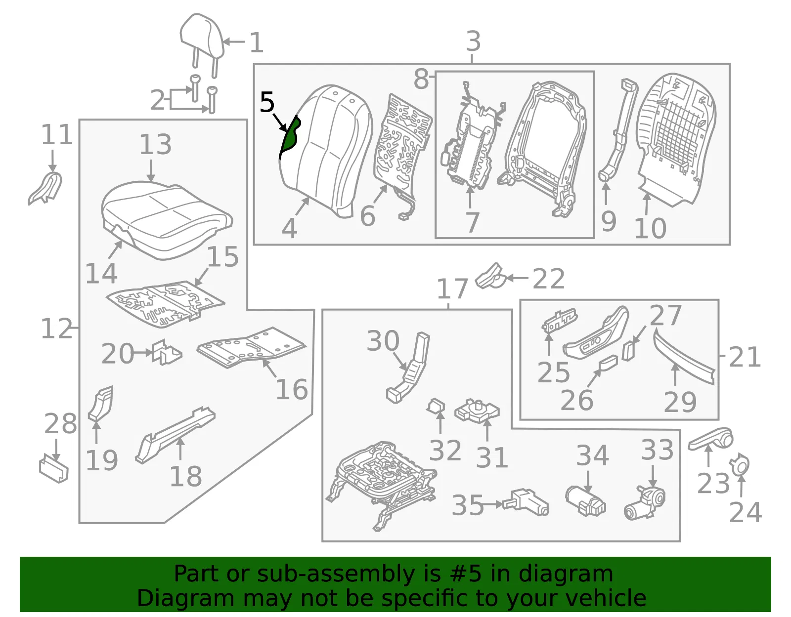 Seat Back Pad - Kia (88350-A9510) - view 2