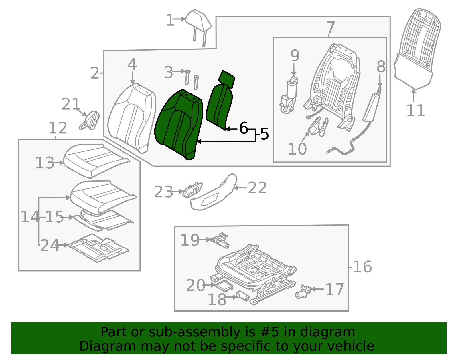 Seat Back Pad - Kia (88350-L2TE0) - view 2