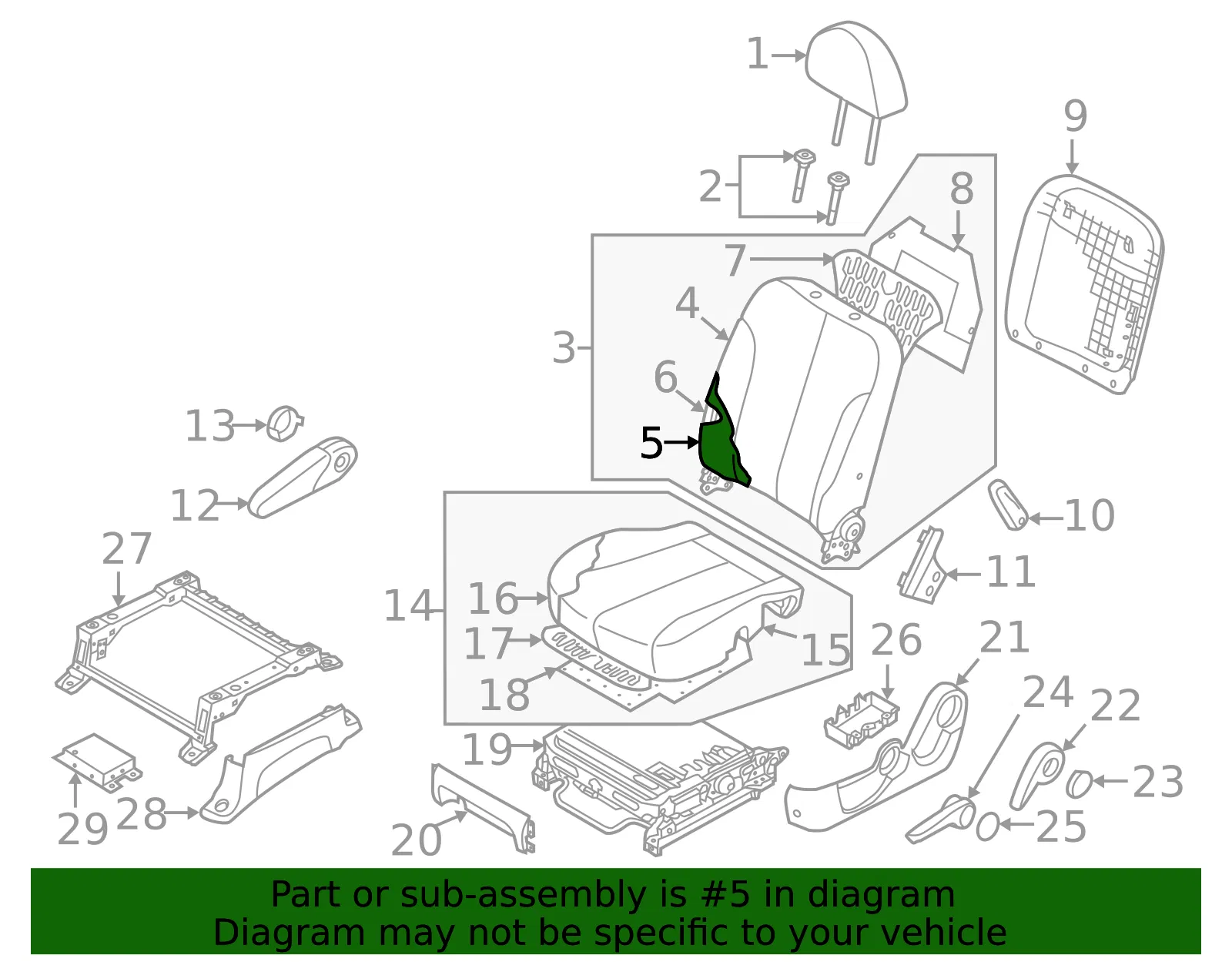 Seat Back Pad - Kia (88351-4D021) - view 2