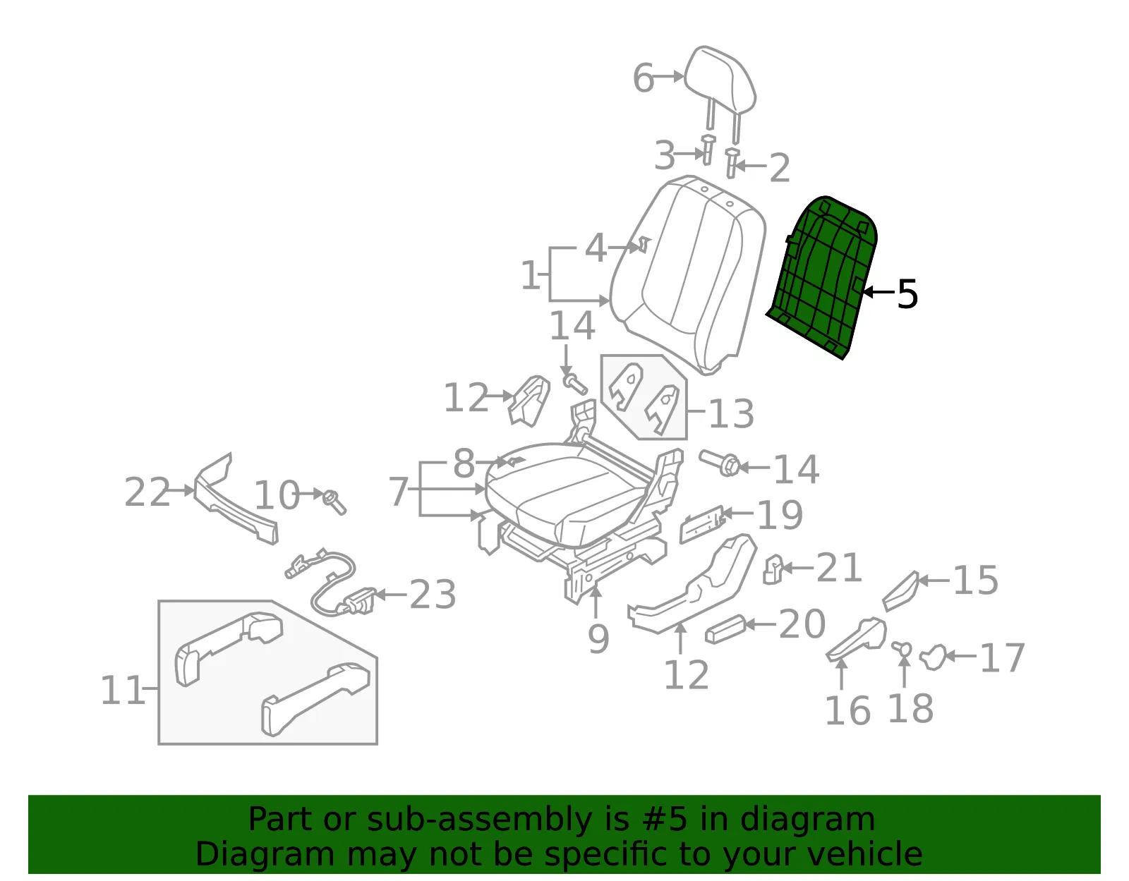 Seat Back Panel - Kia (88360-1D120RU) - view 2