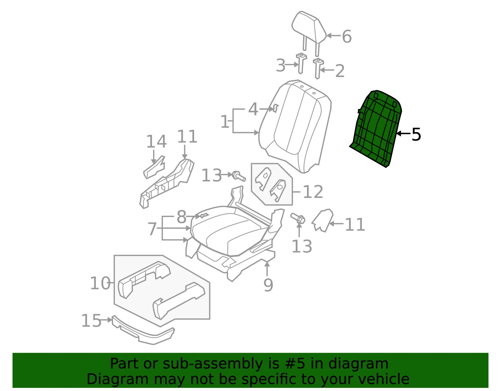 Seat Back Panel - Kia (88360-1D130S8) - view 2