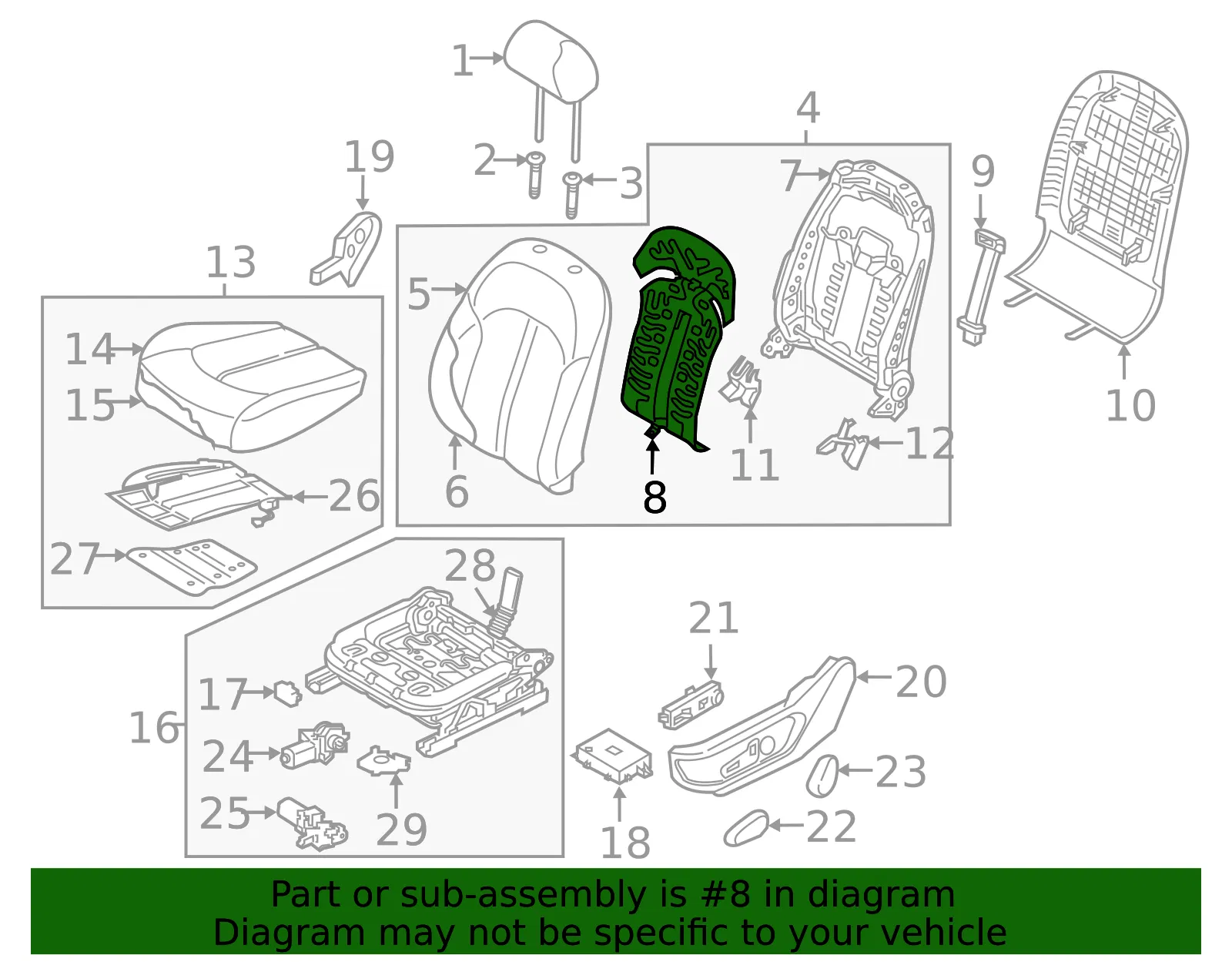 Seat Back Heater - Kia (88360-D5010) - view 2