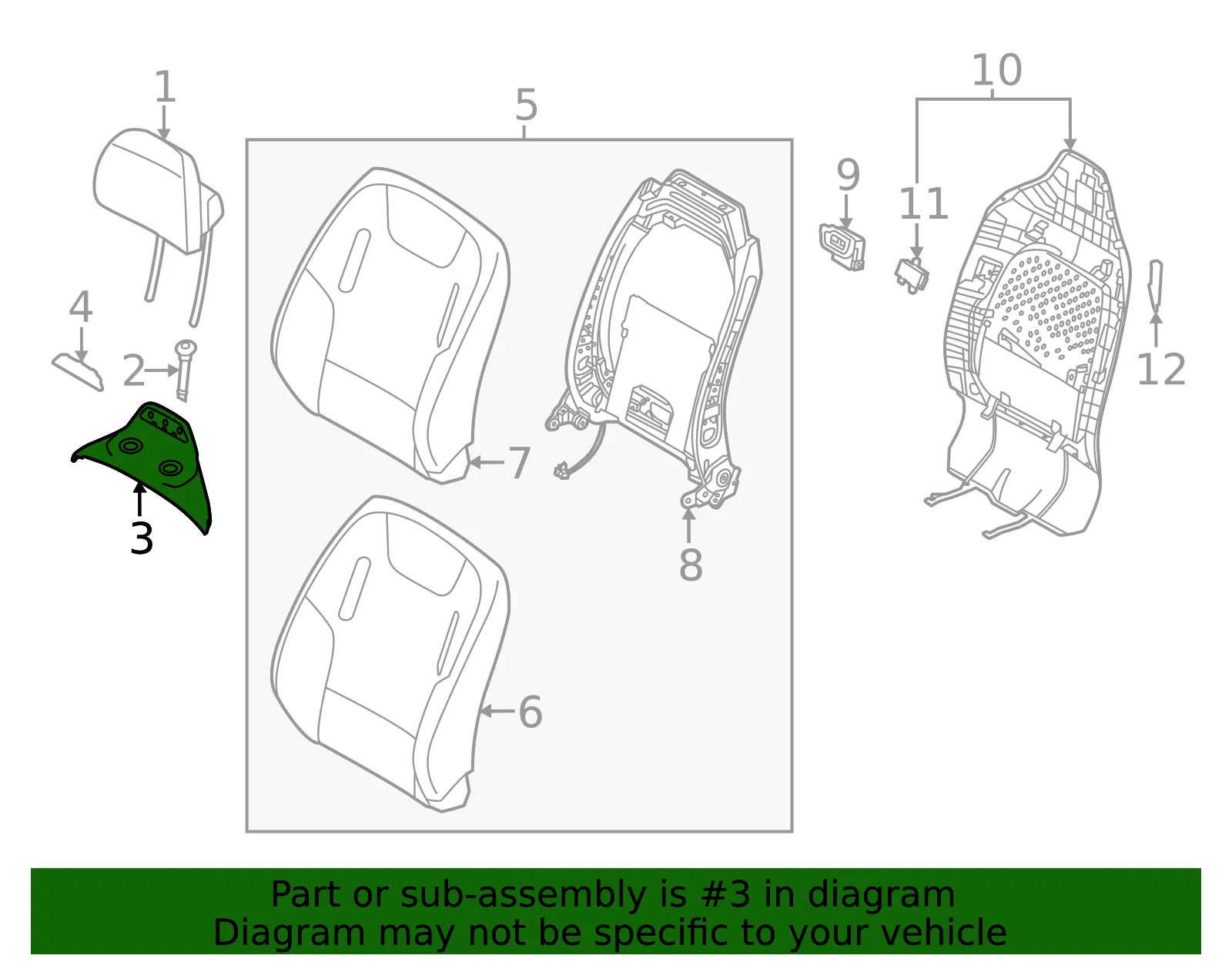 Upper Trim Panel - Kia (88365-CV000CVH) - view 2