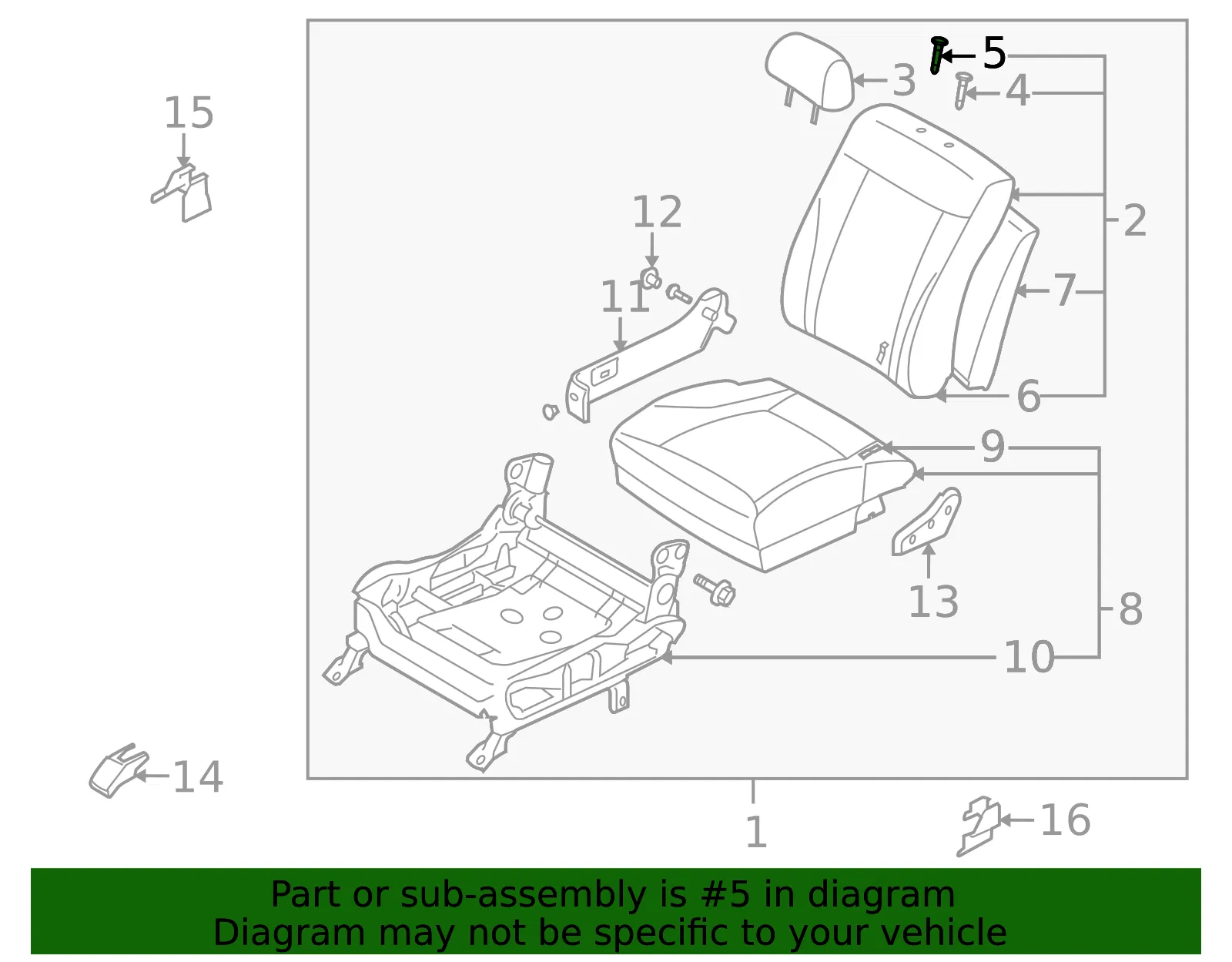 Headrest Guide - Kia (88380-3F100LK) - view 2