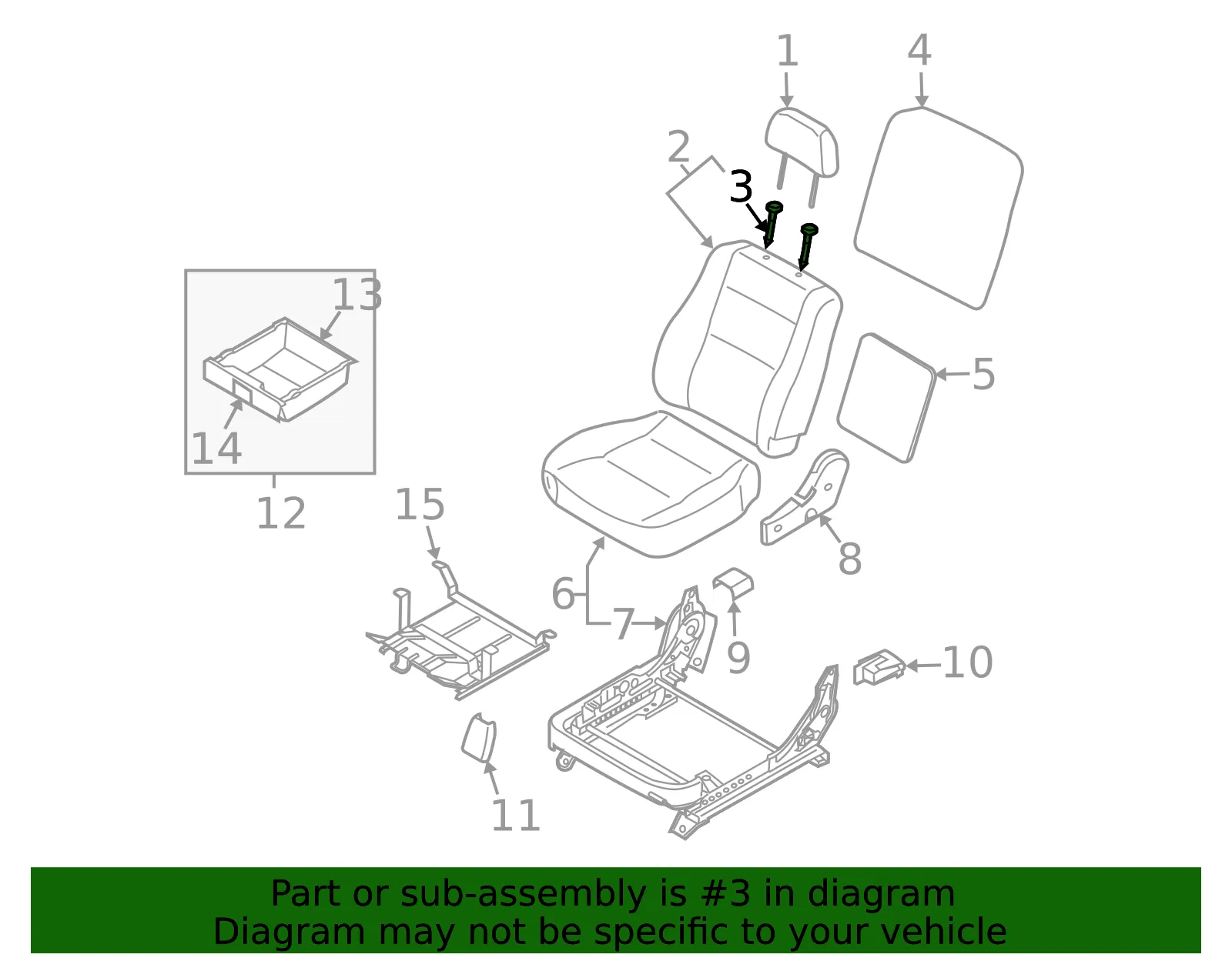 Headrest Guide - Kia (88380-3K100CY) - view 2