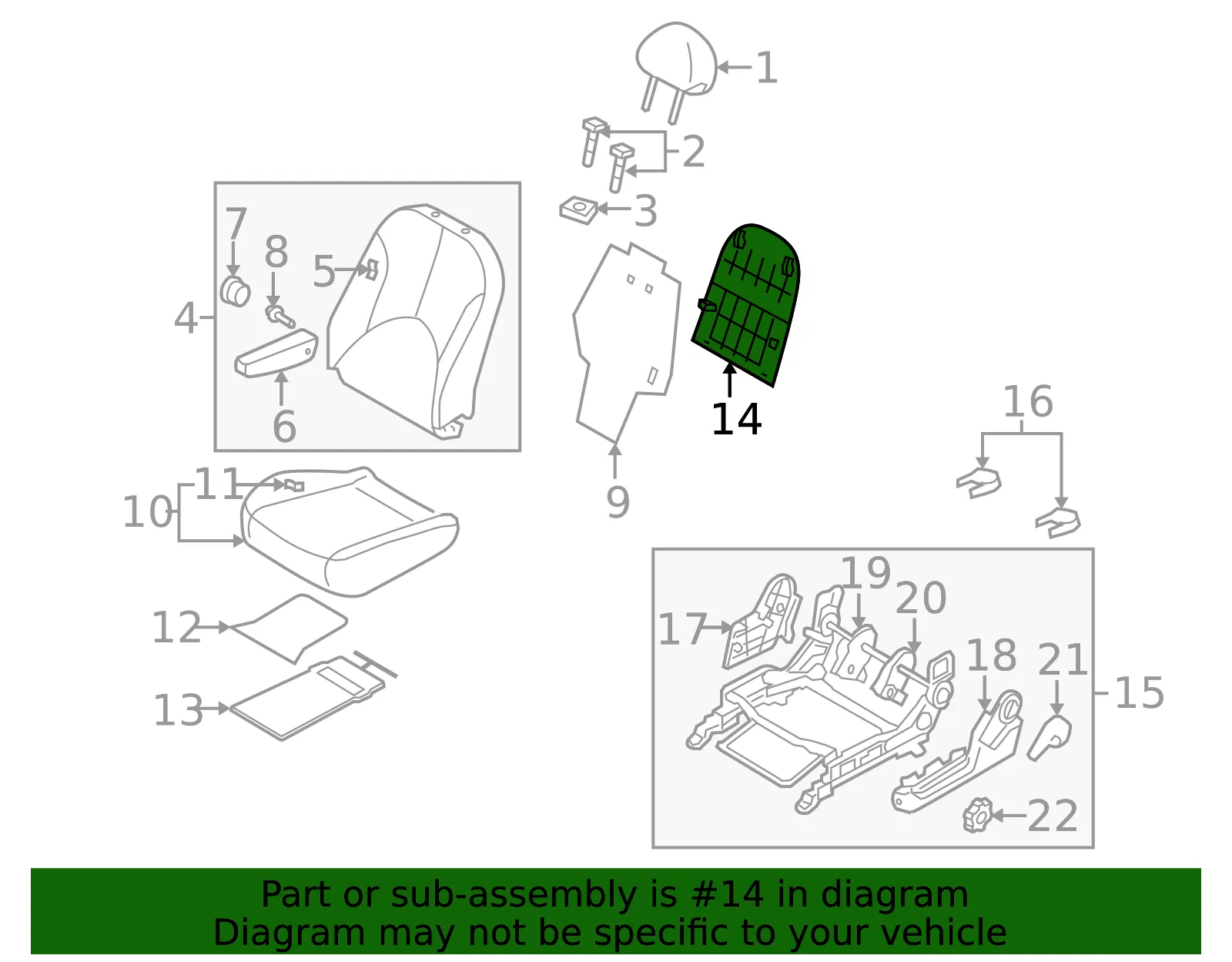 Seat Back Panel - Kia (88390-1G110381) - view 2