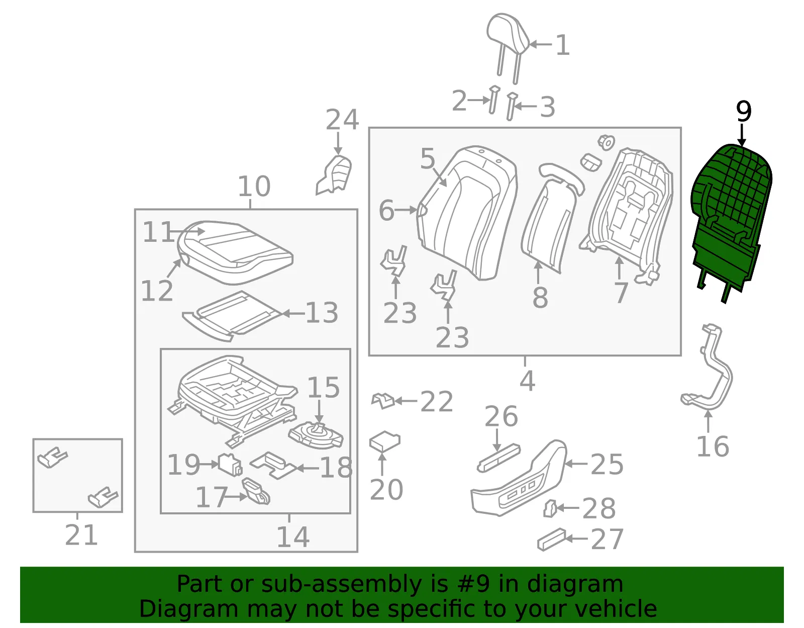 Seat Back Panel - Kia (88390-2T010AN3) - view 2
