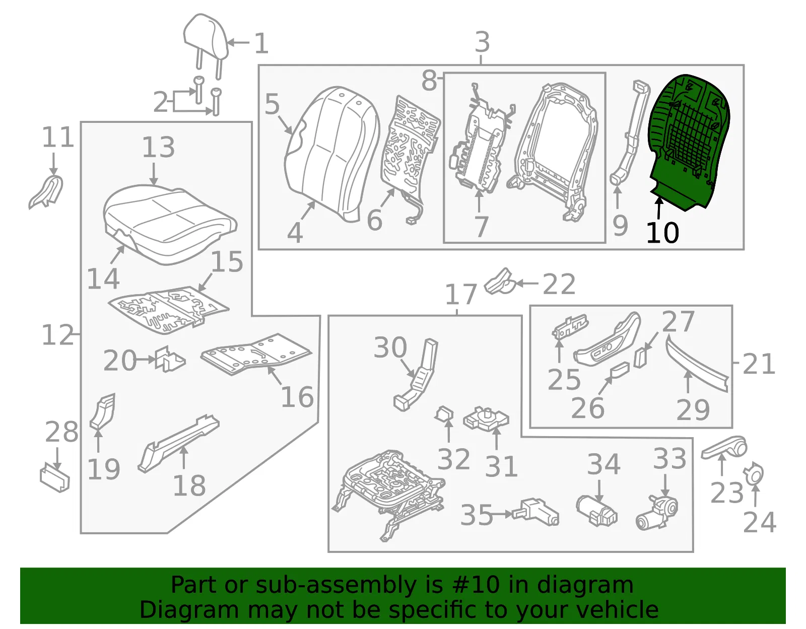 Seat Back Panel - Kia (88390-A9000GBU) - view 2