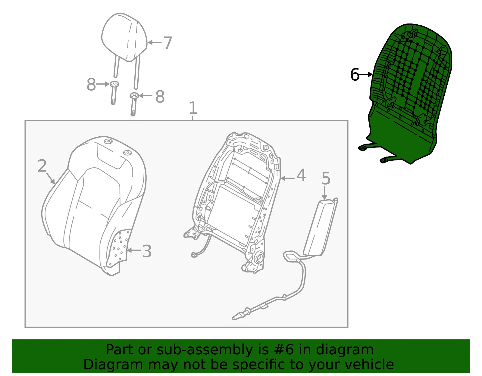 Seat Back Panel - Kia (88390-J5000YBR) - view 2