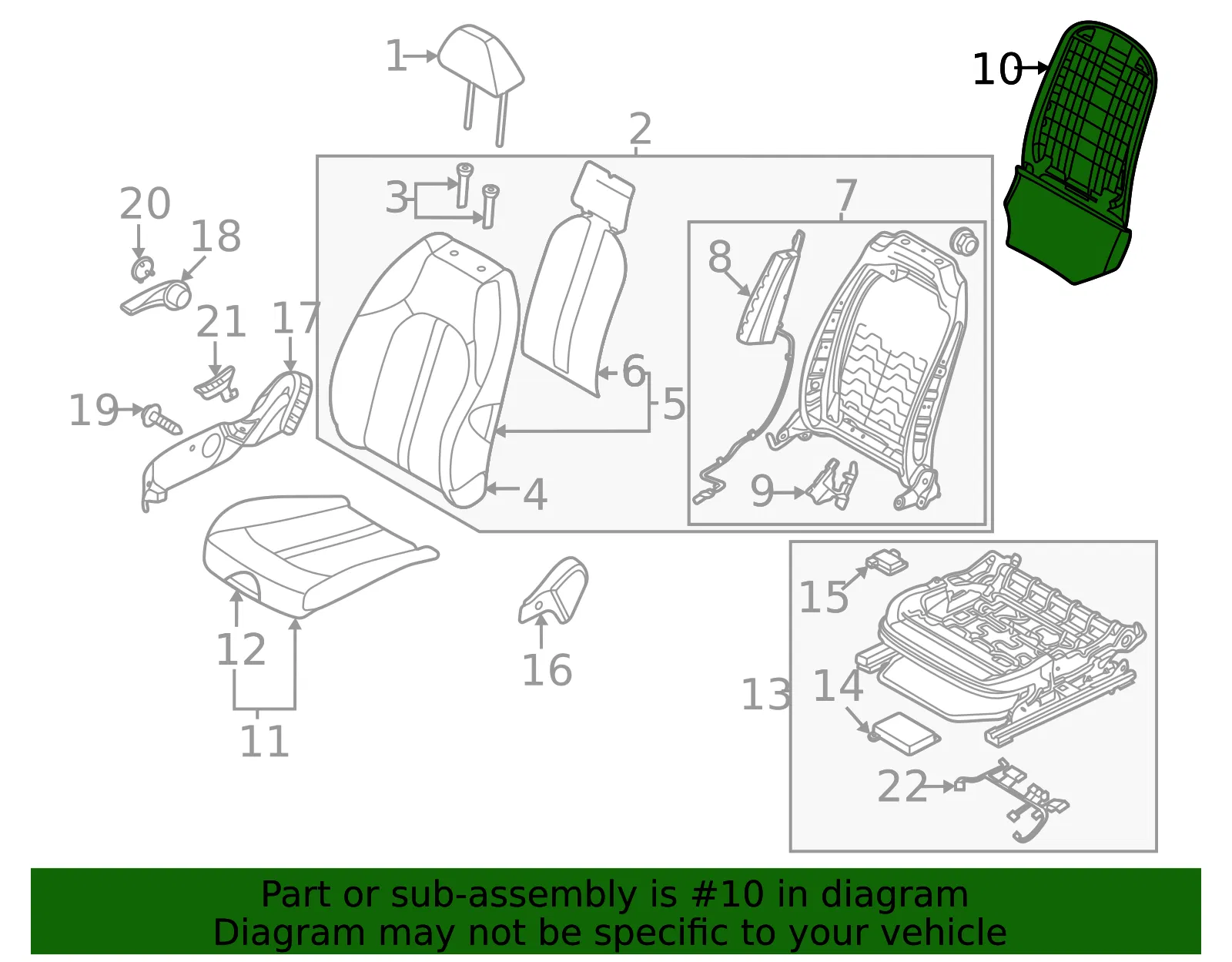 Seat Back Panel - Kia (88390-L2000WK) - view 2