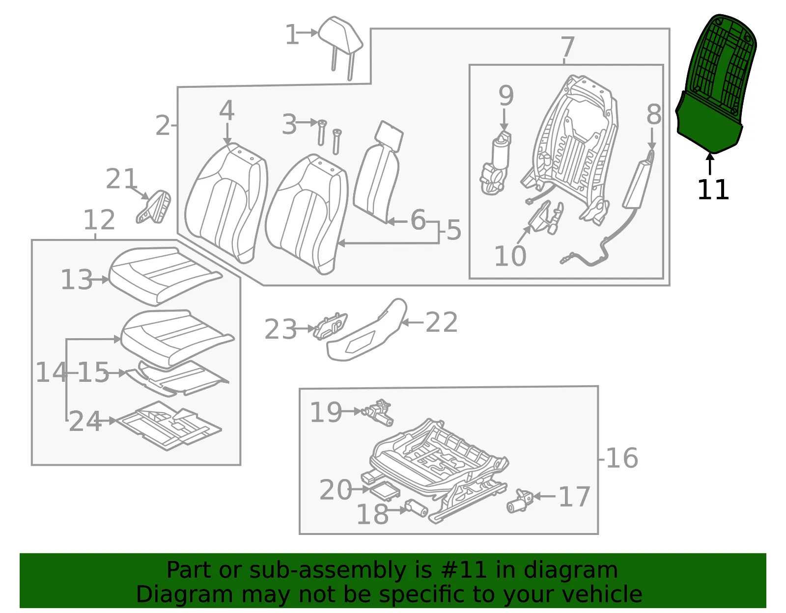 Seat Back Panel - Kia (88390-L3000DNN) - view 2