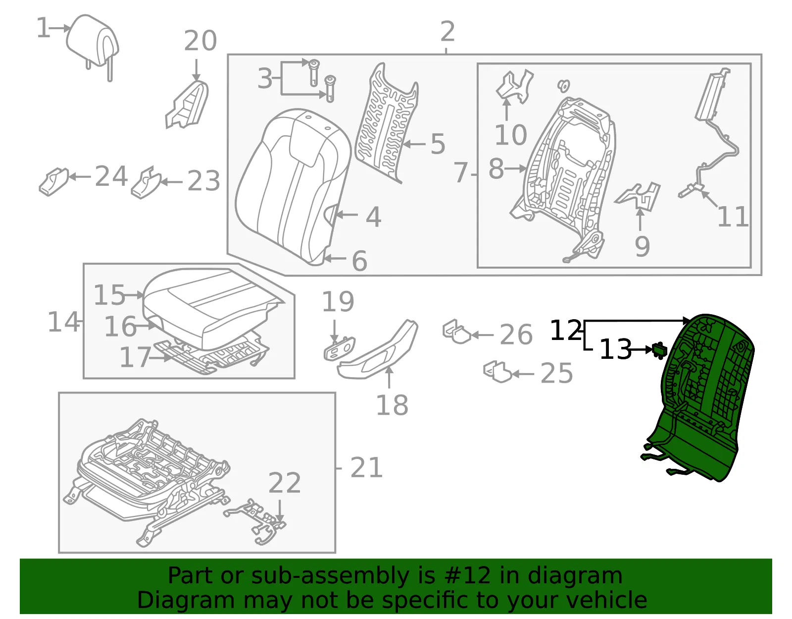 Seat Back Panel - Kia (88390-P2010WK) - view 2