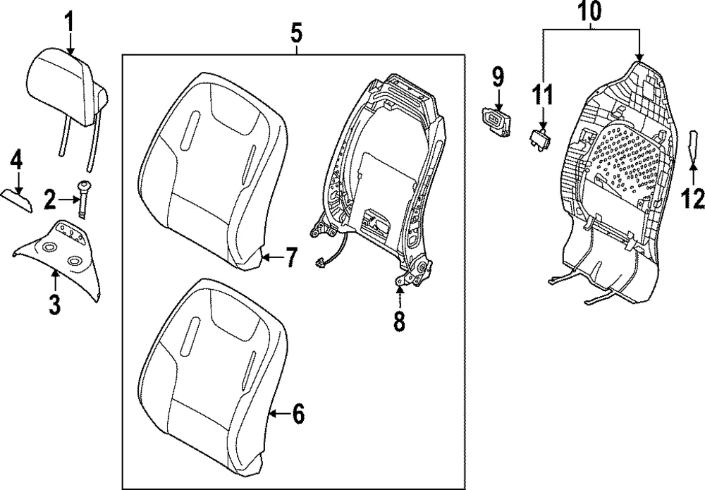 Seat Back Panel - Kia (88390-XG000WK)