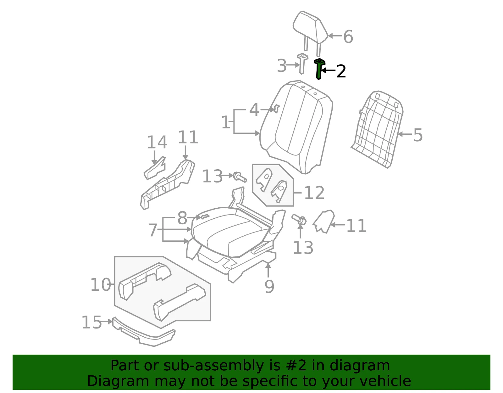 Headrest Guide - Kia (88395-1D010WK) - view 2