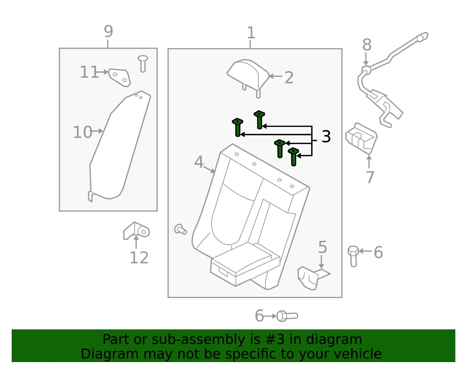 Headrest Guide - Kia (88395-2F00087) - view 2