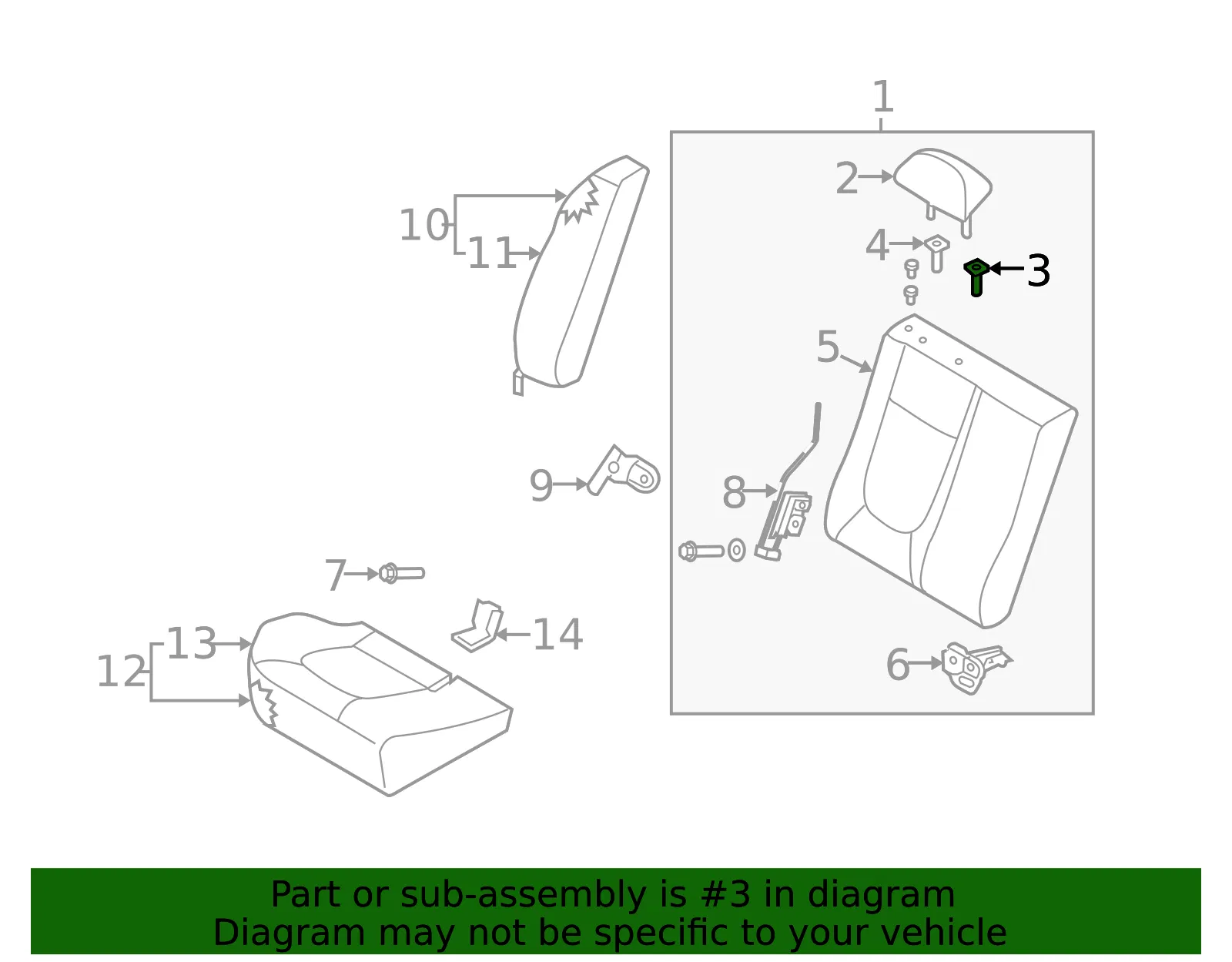 Headrest Guide - Kia (88395-2F000GW) - view 2