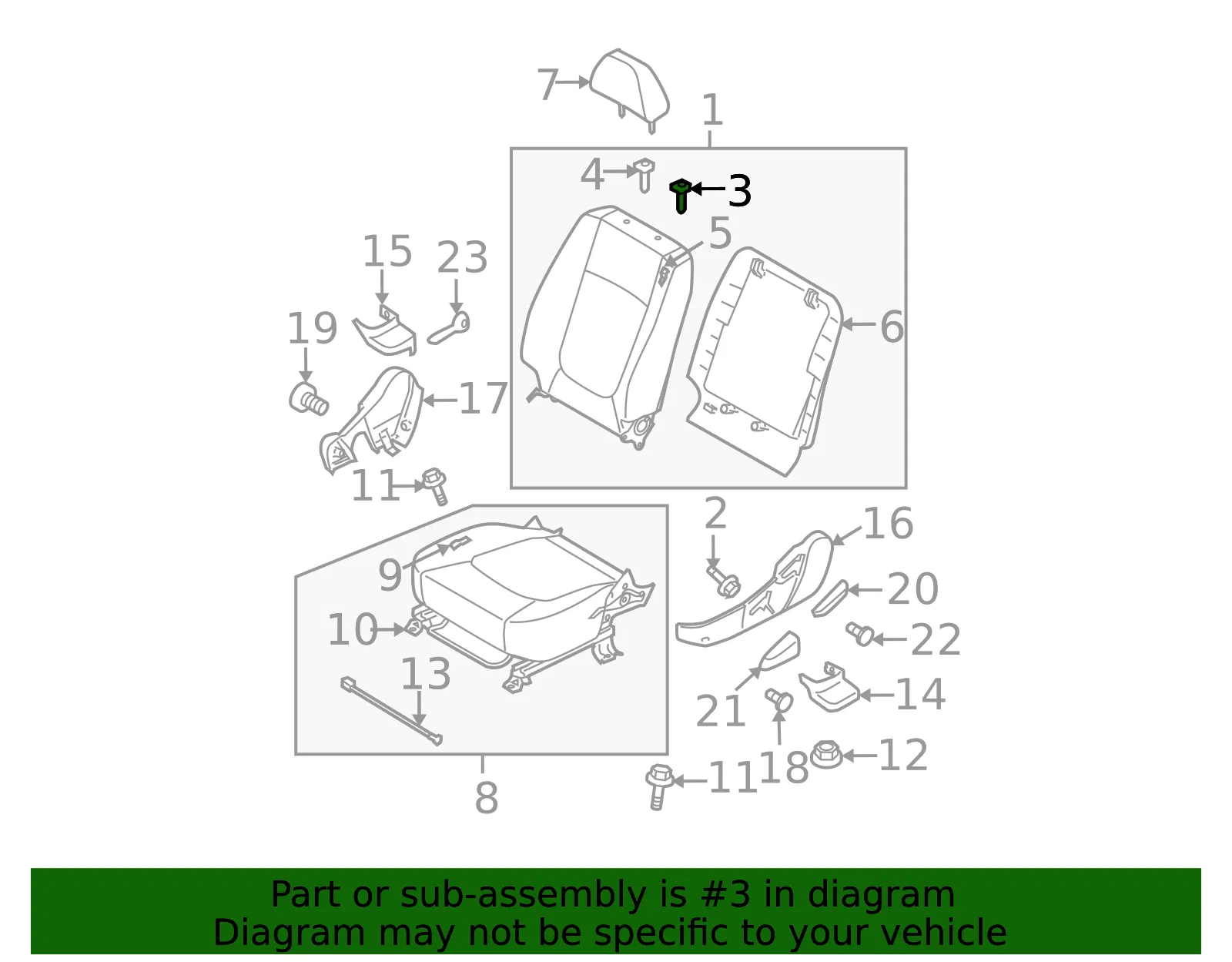 Headrest Guide - Kia (88395-2F000NM) - view 2
