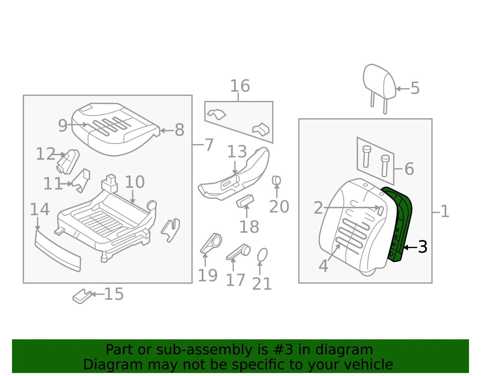 Seat Back Panel - Kia (88395-2G000804) - view 2