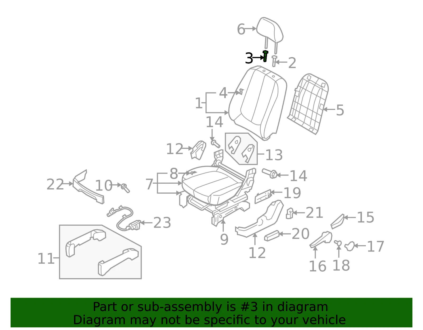 Headrest Guide - Kia (88396-1D010S8) - view 2