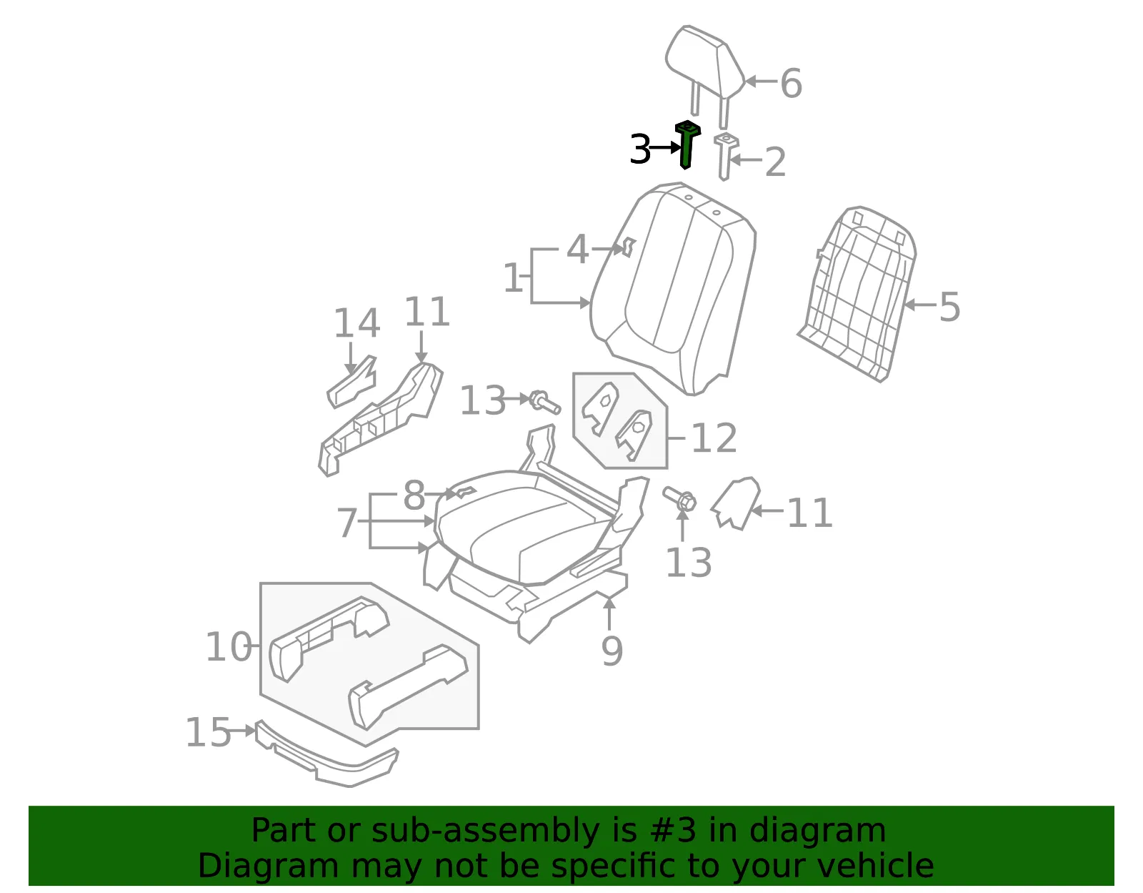 Headrest Guide - Kia (88396-1D010WK) - view 2
