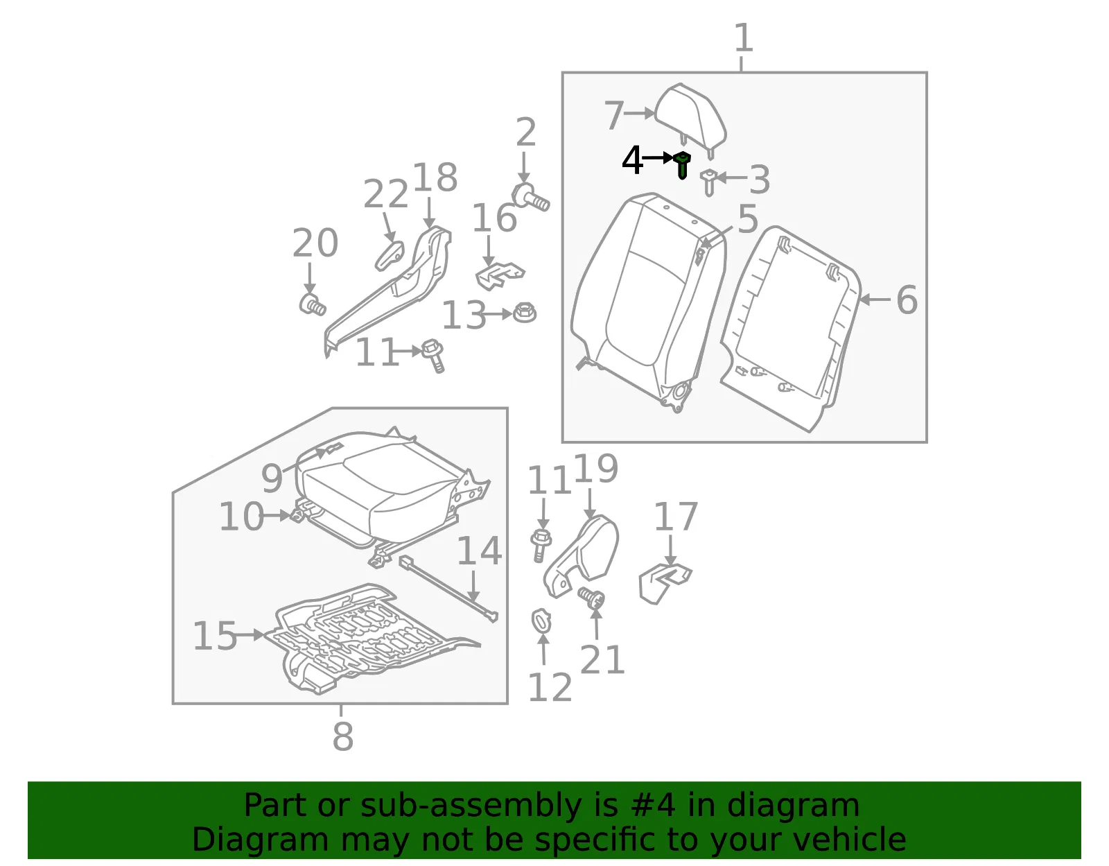 Headrest Guide - Driver's Side (LH) - Kia (88396-2F000IM) - view 2