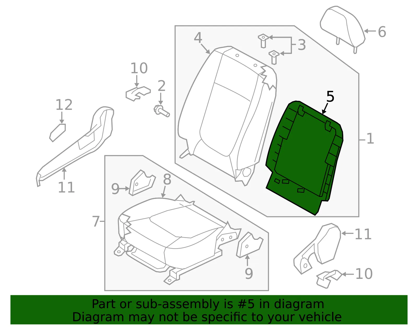 Seat Back Panel - Kia (88397-2F00087) - view 2