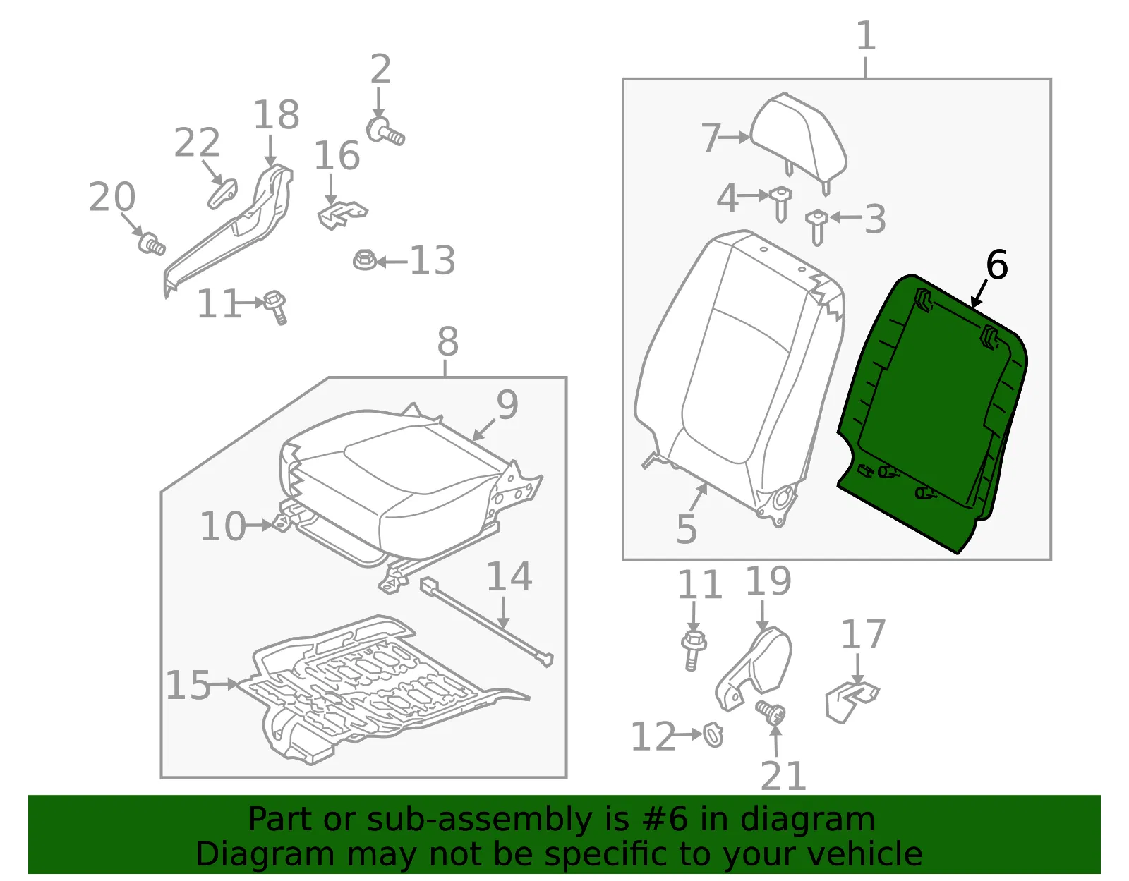 Seat Back Panel - Kia (88397-2F000VA) - view 2