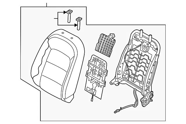 Seat Back Assembly - Kia (88400-A7500K3F)