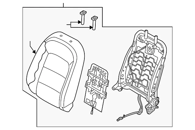 Seat Back Assembly - Kia (88400-A7851K3F)