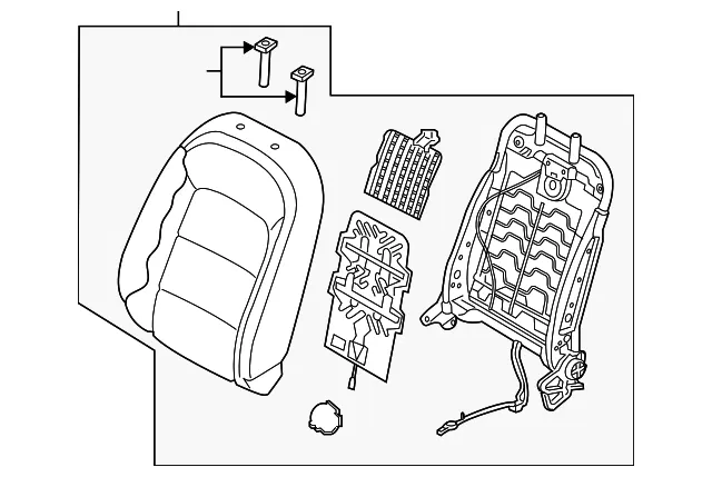 Seat Back Assembly - Kia (88400-A7IF0K4K)
