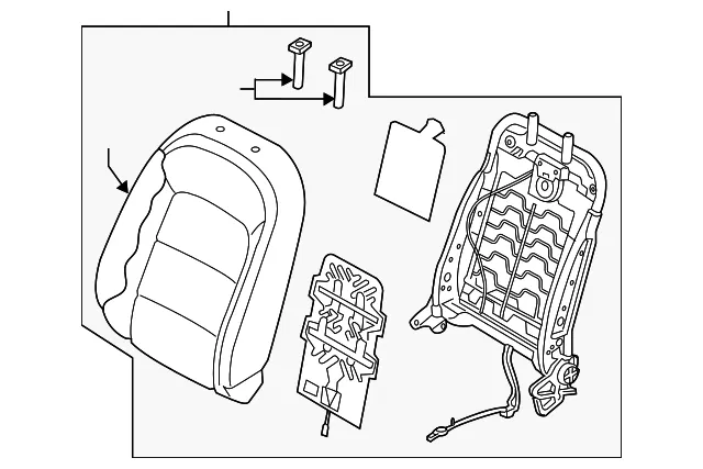 Seat Back Assembly - Kia (88400-B0180KMX)