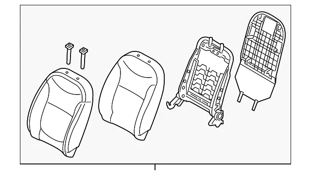 Seat Back Assembly - Passenger Side (RH) - Kia (88400-B2011KHU)
