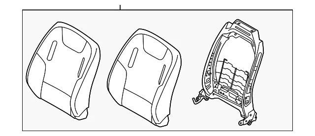 Seat Back Assembly - Kia (88400-CVEF0CWC)