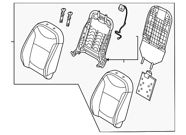 Seat Back Assembly - Passenger Side (RH) - Kia (88400-E4020ASL)