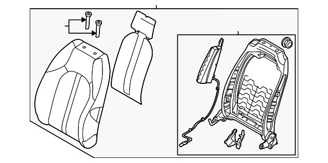 Seat Back Assembly - Kia (88400-L3060HS4)