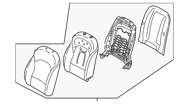 Seat Back Assembly - Kia (88400-M7020B4R)