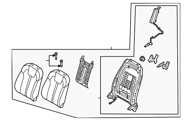 Seat Back Assembly - Kia (88400-P2010MRL)