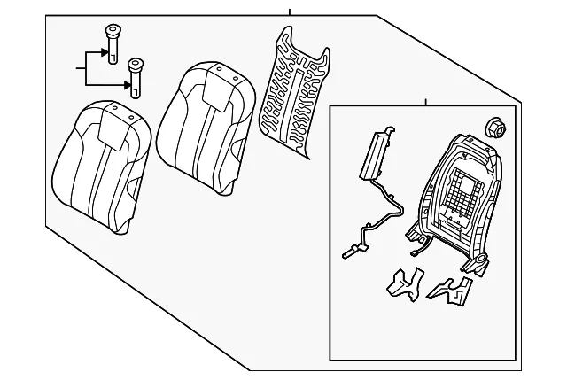 Seat Back Assembly - Kia (88400-P4DC0MD2)