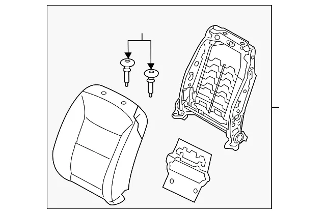 Seat Back Assembly - Passenger Side (RH) - Kia (88401-1U350ALX)