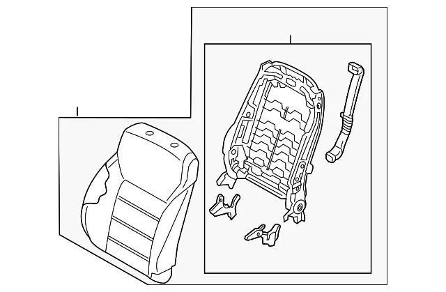Seat Back Assembly - Passenger Side (RH) - Kia (88401-C6032CC9)