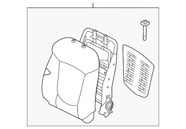 Seat Back Assembly - Passenger Side (RH) - Kia (88405-1M920AF7)