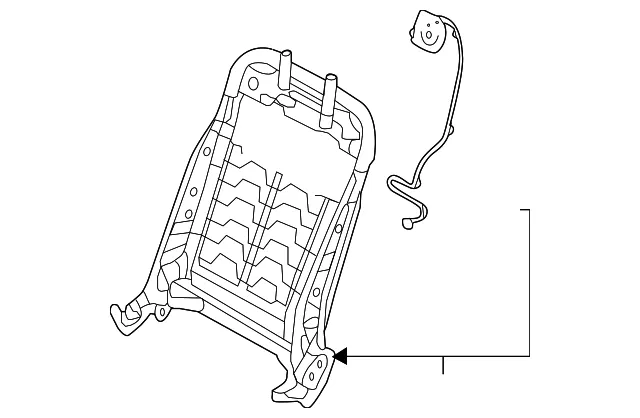 Seat Back Frame - Passenger Side (RH) - Kia (88410-E4020)