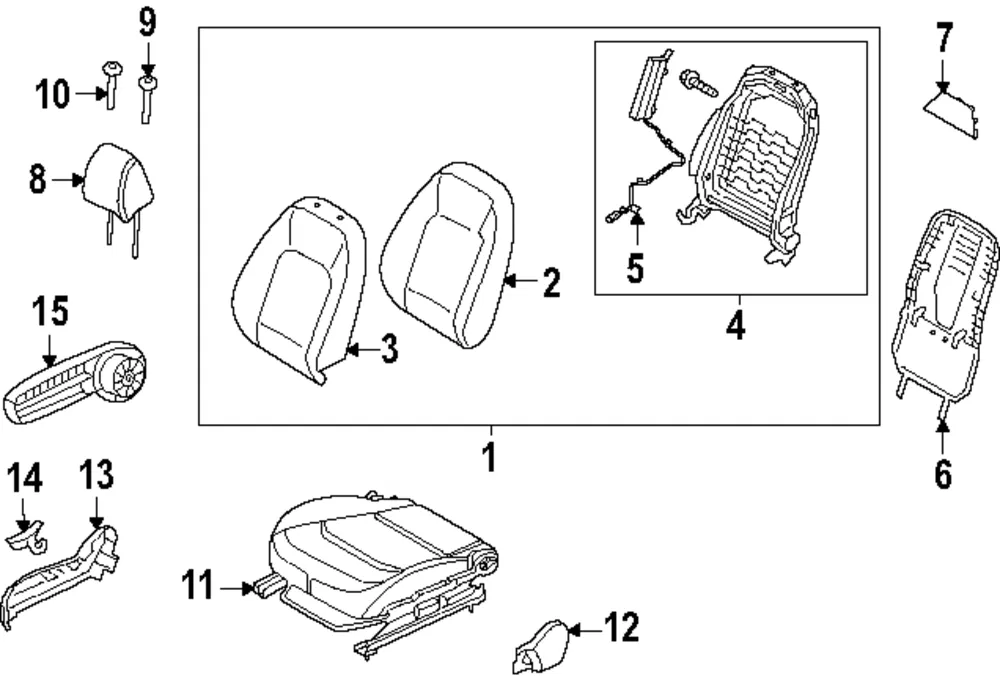 Seat Back Frame - Kia (88410-GGAA0)