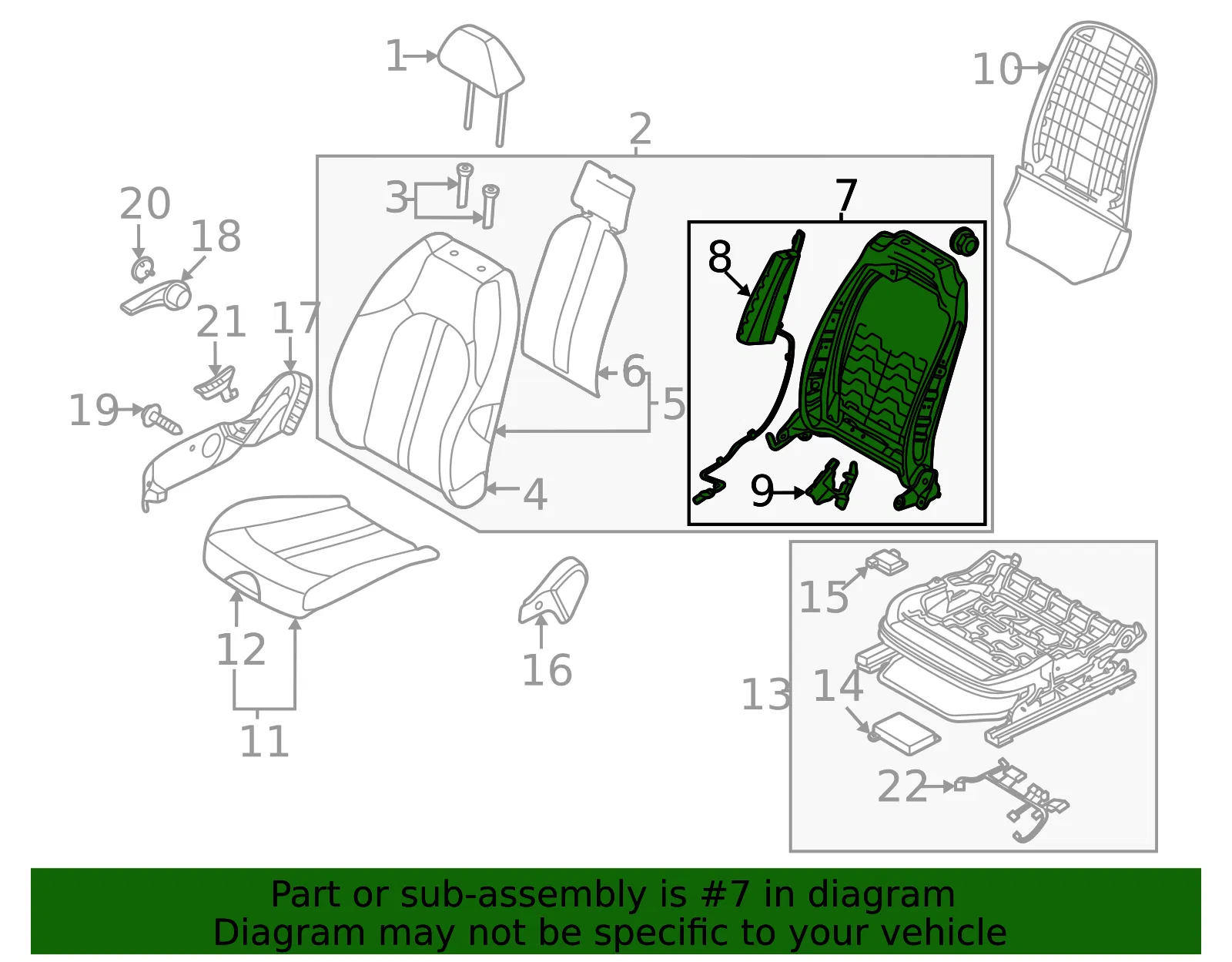 Seat Back Frame - Kia (88410-L3000) - view 2