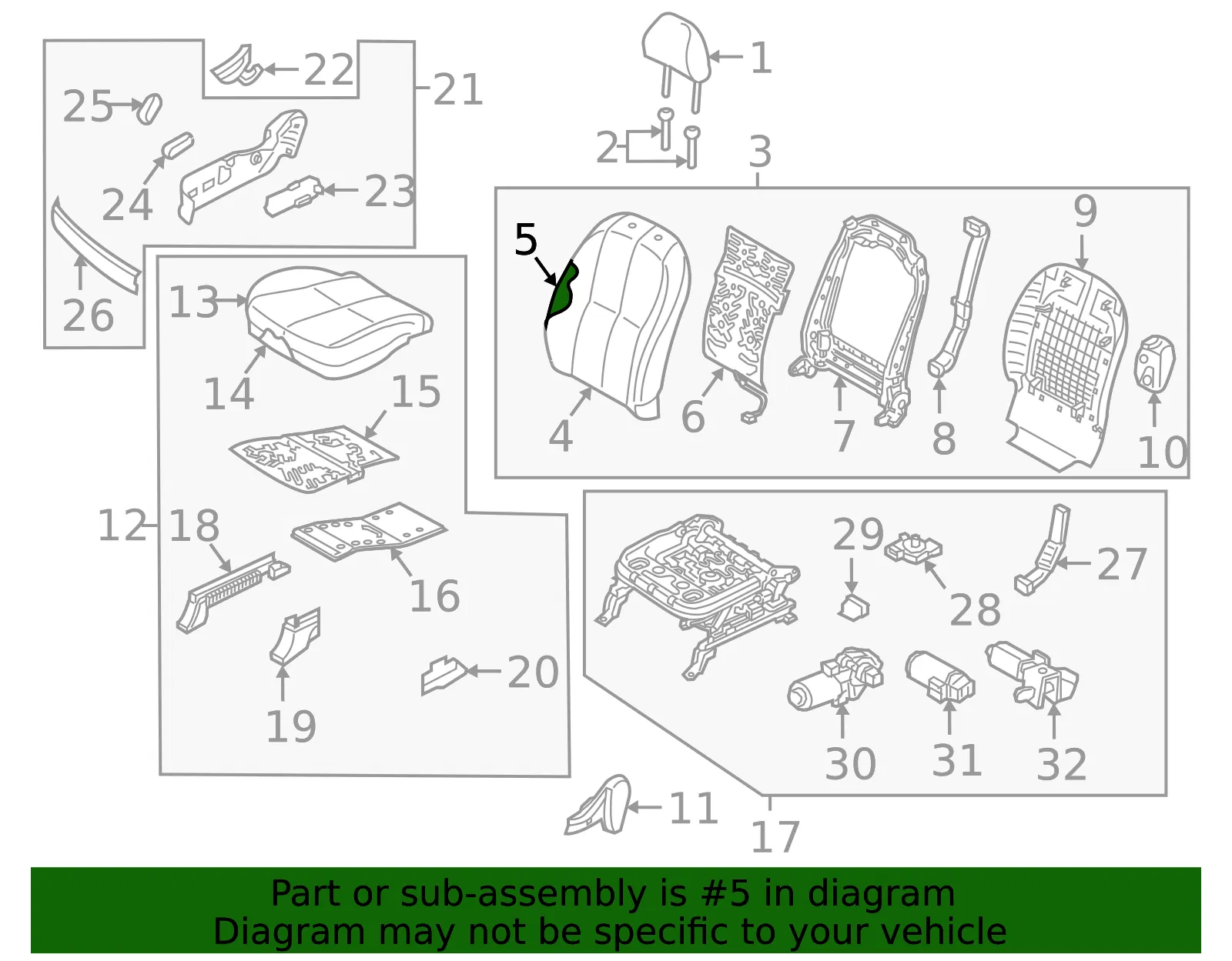 Seat Back Pad - Kia (88450-A9510) - view 2