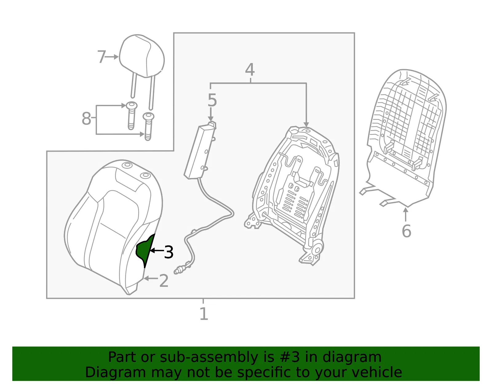 Seat Back Pad - Kia (88450-J5000) - view 2